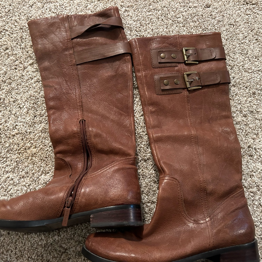 Nine West Tumble Cognac -Brown Leather  (size 6.5)